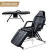 Electric Salon Tattoo Chair with 2 Trays,Adjustable Height Esthetician Bed with Hydraulic Stool, Multi-Purpose 3-Section Facial Bed Table, 73-inch Massage Equipment w/Removable Headrest (Black) view 3