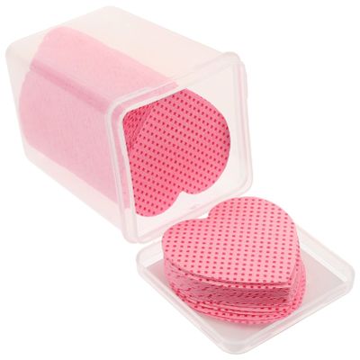 Beaupretty Heart Shaped Nail Polish Remover Wipes 200Pcs with Portable Box Soft Absorbent Cotton Pads for Nail Polish and Eyelash Glue Removal Convenient Manicure Cleaning Supplies