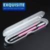 2PCS Metal Mauve/Pink Purple Cuticle Pusher and Cutter Remover Salon Quality Stainless Steel Gel Nail Polish Peeler Scraper Durable Manicure and Pedicure Cleaner Tool For Fingernail and Toenail view 4