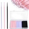 300pcs Disposable Micro Applicators brushes,JASSINS Eyelash Extensions Microfiber Wands Applicator Brush,False Eyelashes Brush Clean Mascara swabs(2.0 mm With Container) (PINK) view 1