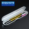 2PCS Metal Mineral Gold Cuticle Pusher and Cutter Remover Salon Quality Stainless Steel Gel Nail Polish Peeler Scraper Durable Manicure and Pedicure Cleaner Tool For Fingernail and Toenail view 4