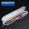 2PCS Metal Pink-Yellow Gradient Cuticle Pusher and Cutter Remover Salon Quality Stainless Steel Gel Nail Polish Peeler Scraper Durable Manicure and Pedicure Cleaner Tool For Fingernail and Toenail view 4