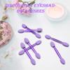 AKOAK 100 Pcs Disposable Eye Shadow Brushes, Double-Faced Sponge Eye Shadow Applicator, Oval Eye Shadow Brush with Sponge Head (Purple) view 3