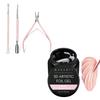 Makartt 3D Nail Foil Glue, 8ml Foil Transfer Gel Foil Bundle with Cuticle Trimmer with Cuticle Pusher, 3 PCS Pink Nail Cuticle Nipper Professional Pedicure Manicure Tools with Stainless Steel Dual End view 1