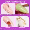 Makartt 3D Nail Foil Glue, 8ml Foil Transfer Gel, Bundle with 10pcs Nail Files (80/80 Grit, Pink, Coarse Emery with Paper backing) view 2