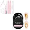 Makartt 3D Nail Foil Glue, 8ml Foil Transfer Gel Foil Adhesive Glue Bundle with Nail File and Buffer, Pink Basic Nail Prep Kit with Cuticle Trimmer, Beginner Manicure Kit Nail Care Kit view 1