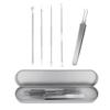 Blackhead Remover Tool Pimple Popper Tool Kit 5 Pack Blackhead Extractor Tools with Case Comedone Zit Acne Blemish Whitehead Removal Kit Professional Stainless Steel Extractor Tools for Face Nose view 1