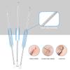 Blackhead Remover Tool Pimple Popper Tool Kit 5 Pack Blackhead Extractor Tools with Case Comedone Zit Acne Blemish Whitehead Removal Kit Professional Stainless Steel Extractor Tools for Face Nose view 4
