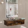 RESHABLE Wall Mount Salon Stations for Hair Stylist,Barber Hair Stations for Salon Beauty Spa Equipments,Rustic Brown view 2