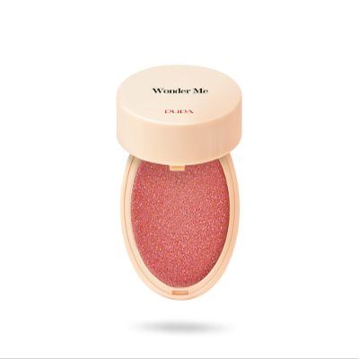 Pupa Milano Wonder Me Blush, 002 Hug Me, Glow, 0.141 oz - Smooth Texture - Blends Easily - No Powdery Effect - Talc-Free - Paraben-Free - Enriched with Hyaluronic Acid - Powder Make Up