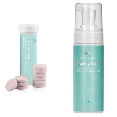Mama & Wish Postpartum Essentials Bundle: Witch Hazel Spray and Sitz Bath Tablets for Postpartum Care and Recovery
