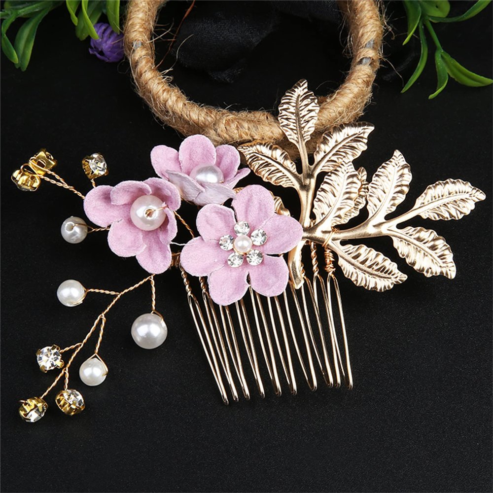 Traditional Flower Hairpins 1pc Gold Hair Sticks Hanfu Long Tassel Hair Pins Handmade Hair Pins Comb Set Chinese Vintage Headwear