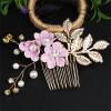 Traditional Flower Hairpins 1pc Gold Hair Sticks Hanfu Long Tassel Hair Pins Handmade Hair Pins Comb Set Chinese Vintage Headwear view 1