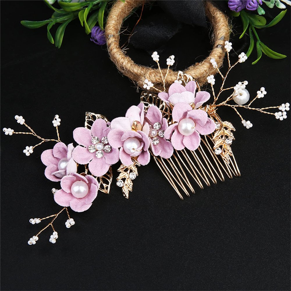 Traditional Flower Hairpins 1pc Gold Hair Sticks Hanfu Long Tassel Hair Pins Handmade Hair Pins Comb Set Chinese Vintage Headwear