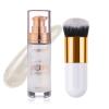 Body Shimmer Oil, Diamond Platinum Natural Glow Luminizer, Long Lasting Waterproof Moisturizing Liquid Illuminator Highlighter Makeup for a Sun-Kissed Glow, Brush Include, 1oz, Light Fair view 1
