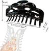 ACCGLORY Large Hair Clips for Women Thick Hair Fine Hair Claw Clips Strong Holding Long Hair Jaw Clips (Clear and Black) view 2