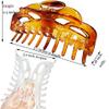 ACCGLORY Large Hair Clips for Women Thick Hair Fine Hair Claw Clips Big Strong Holding Long Hair Jaw Clips (Clear and Brown) view 2