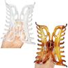 ACCGLORY Large Hair Clips for Women Thick Hair Fine Hair Claw Clips Big Strong Holding Long Hair Jaw Clips (Clear and Brown) view 3