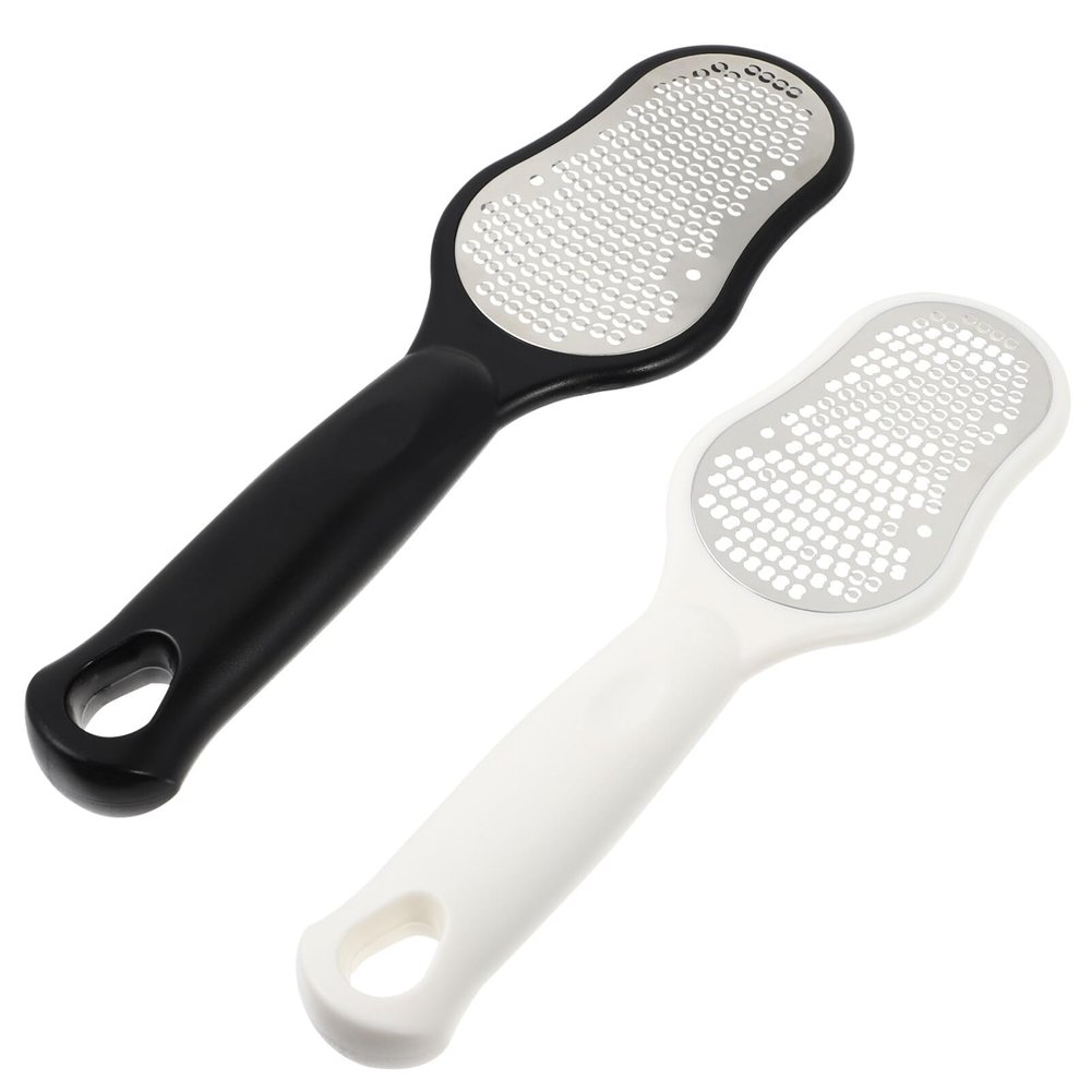 2pcs Stainless Steel Foot File Board Pedicure Tools Hand Squeegee Heel Scraper Pedicure Foot File Foot Skin Shaver Pedicure Rasp Foot Remover Razor Care