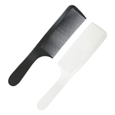 2pcs Men Curved Hair Cutting Comb Professional Barber Combs for Men Hair Styling Ergonomic Design for Fades and Hairstyles Black White