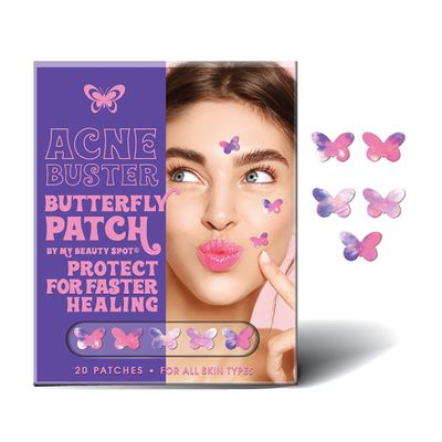 My Beauty Spot Pimple Patches Cute Acne Patches for Face 20 Pcs with Tea Tree Extra & Salicylic Acid, Butterfly and Rainbow Colorful Fun Designs  Pimple Patches for Face Acne Spot Treatment