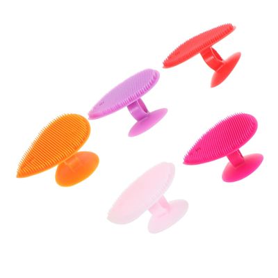 FOMIYES 5pcs Silicone Heart-Shaped Bath and Massage Brush for Boys and Girls Double-Sided Exfoliating and Cleansing Gentle Scrubber for Shampoo and Face Wash Easy to and Store
