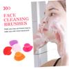 FOMIYES 5pcs Silicone Heart-Shaped Bath and Massage Brush for Boys and Girls Double-Sided Exfoliating and Cleansing Gentle Scrubber for Shampoo and Face Wash Easy to and Store view 3
