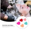 5pcs Heart Shaped Bath Brush Silicone Cleaning Brush Scalp Massagers Silicone Face Scrubber Bathing Bath Body Brush Back Scrubber Hair view 2