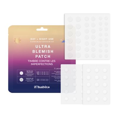 27habits ULTRA BLEMISH PATCH DAY + NIGHT (72 patches) - Melt Down Sebum and Blackheads with Hydrocolloid, Protects and Covers Blemish, Korean Skincare