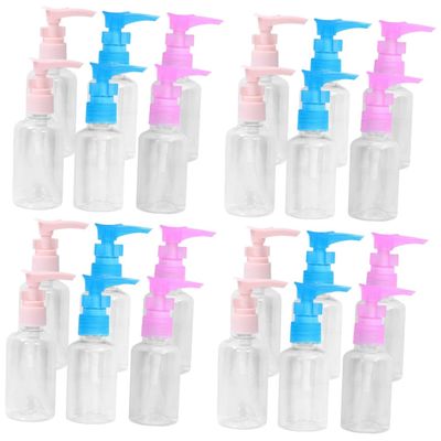 Zerodeko 24pcs Shampoo Pump Dispenser Reusable Shampoo Bottles Pump Dispenser Bottle Random Color