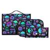 MNSRUU Gothic Toiletry Bags for Traveling, Funny Skulls Women Makeup Bag Hanging Toiletry Bag Cosmetic Bag 3 Pack Portable Clear Toiletry Kit Makeup Brush Bag Organization and Storage view 1
