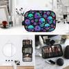 MNSRUU Gothic Toiletry Bags for Traveling, Funny Skulls Women Makeup Bag Hanging Toiletry Bag Cosmetic Bag 3 Pack Portable Clear Toiletry Kit Makeup Brush Bag Organization and Storage view 2