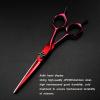 Hair Cutting Scissors, 6 Inch Red Japan 9CR Stainless Steel Thinning Cutting Razor Hair Salon Scissors Set view 3