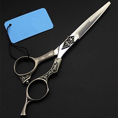 Hair Cutting Scissors, 6 inch professional japan 440c Retro hair scissors set cutting barber salon haircut thinning shears hairdressing scissors (Color : Cutting)