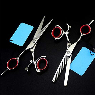 Hair Cutting Scissors, 6 inch Professional Left handed rotation hair scissors thinning haircut shears cutting barber hairdressing scissors set