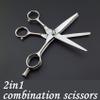 Hair Cutting Scissors, 5.5 inch Upscale Japan 440C 2in1 mulit blade hair scissors cutting + thinning barber shears hairdressing scissors view 2