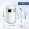 2Pack Airless Pump Jars with Cosmetic Spatula, 3.5 oz Empty Refillable Cosmetic Air Pump Jars Bottles Airless Lotion Cream Dispenser Portable Travel Makeup Containers (Silver) view 2