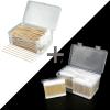 1300 PCS Cotton Swabs with Storage Case, 800 Organic Cotton Swabs & 500 PCS 6 Inches Long Cotton Swabs view 1