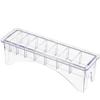 Watris Veiyi Universal Hair Clipper Guard Holder Case, 8 Slots, Transparent, for Professional Barbers view 1