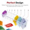 Watris Veiyi Universal Hair Clipper Guard Holder Case, 8 Slots, Transparent, for Professional Barbers view 3