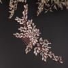 BERYUAN Wedding Rose Gold Hair Comb with Rhinestone Crystal Flower for Bridal Headpieces, Handmade Accessories for Women and Girls (ROSE GOLD) view 4