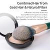 Natural Fiber & Goat Hair Makeup Brush Set Professional, Combined Hair Makeup Brushes Set with Case by Luxury ENZO KEN, Emerald Green Cosmetic Brushes Makeup Set, Natural Bristle Makeup Brushes. view 3
