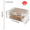 1100 ct 6 Inches Pointed Cotton Swabs with Storage Case, Precision Tip Cotton Swabs with Wooden Sticks, Cotton Tip Applicators for Makeup, Gun Cleaning, Electronic, Jewelry Cleaning view 3