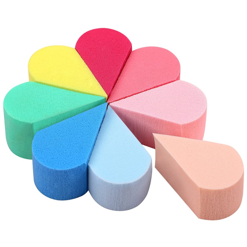 Beavorty 8pcs Makeup Sponges Reusable Cosmetic Beauty Tools for and Powder Foundations Petal-shaped Design for Smooth Application Multi Sponges for Skin Types