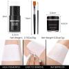 BOBISUKA White Face Paint Stick + Setting Powder+ 2 Paintbrushes Set, Clown Makeup Body Paint Eye Black Sticks for Sports, White Painting Kit for Halloween Skeleton Skull Special Effects SFX view 3