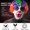 BOBISUKA White Face Paint Stick + Setting Powder+ 2 Paintbrushes Set, Clown Makeup Body Paint Eye Black Sticks for Sports, White Painting Kit for Halloween Skeleton Skull Special Effects SFX view 4