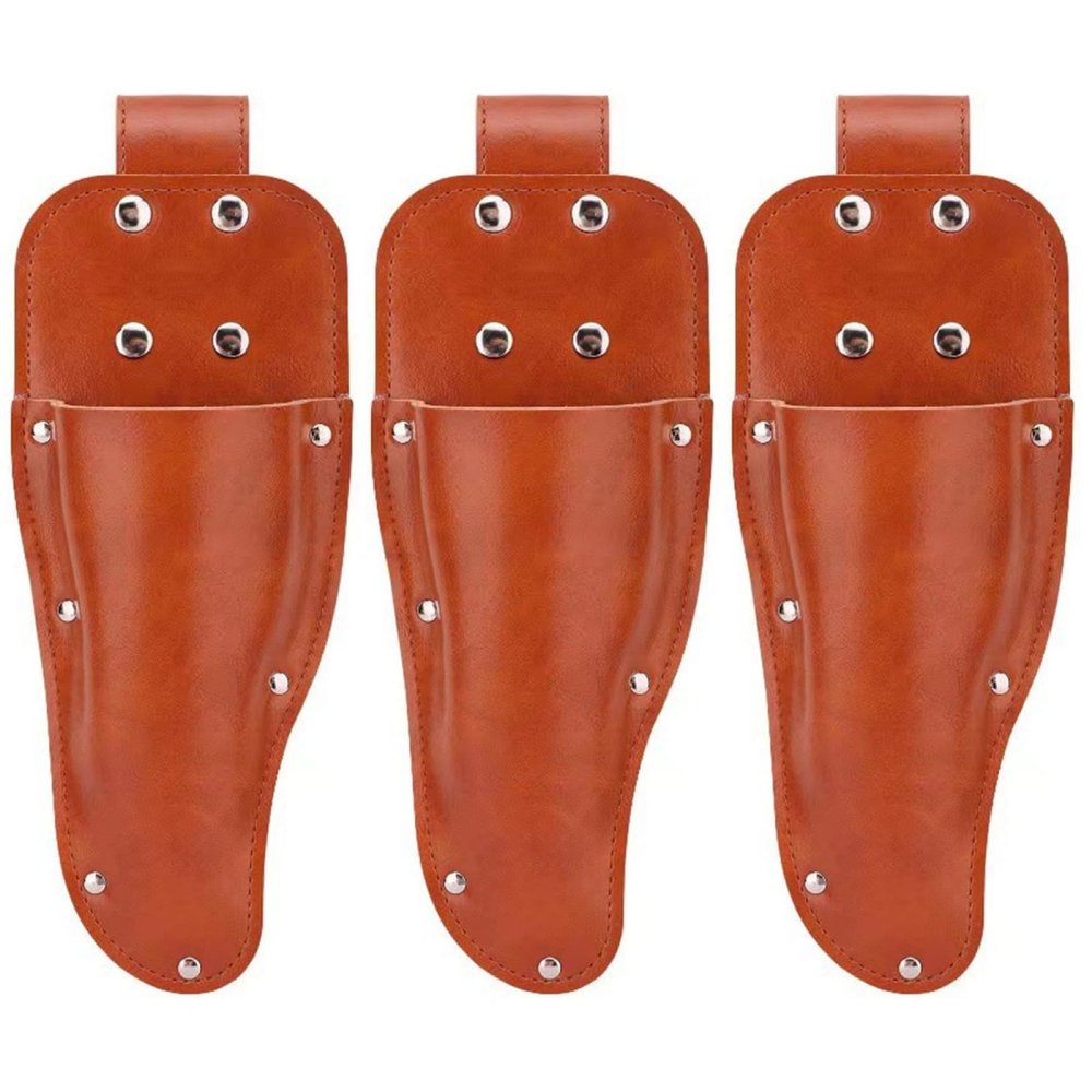 3pcs Salon Hair Scissor Bag PU Hairdressers Barber Accessories Supplies Scissors Holder Waist Belt