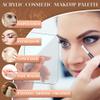 Acrylic Cosmetic Makeup Palette, 4 in 2 Set Makeup Mixing Palette with Spatula, Makeup Palette Mixing Tray, Foundation Mixing Palette, Paint Palettes view 3