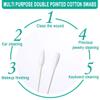 HQSLsund 500 pcs Cotton Swab Individually Wrapped, Individually Wrapped Double Tipped Cotton Swabs Paper Sticks Cotton Buds(White, Round/Pointed End) view 2