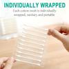 HQSLsund 500 pcs Cotton Swab Individually Wrapped, Individually Wrapped Double Tipped Cotton Swabs Paper Sticks Cotton Buds(White, Round/Pointed End) view 3